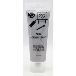 Acrylic Paint 75ml/Tube -Metallic Colors - Silver