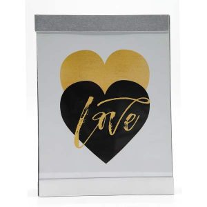 Aluminum Top & Bottom Silver Frame With Valvet Back - 6X8