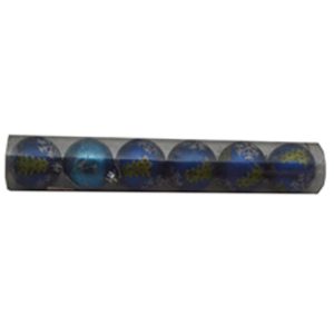 Christmas Ball 6Pcs In Tube Single Color Printed