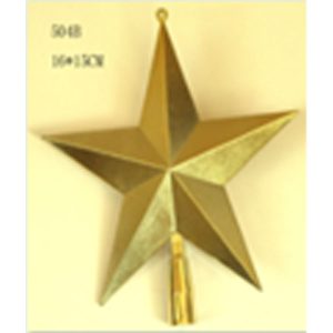 Christmas Star Dull Gold 16X15Cm