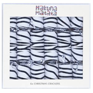 Cracker 12 Pack of 6pcs in Window Box, Zebra Design - Hakuna Matata