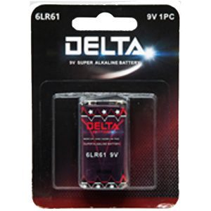 Delta Alkaline 9V Battery Single Blister Pack — Dependable Power for Critical Devices