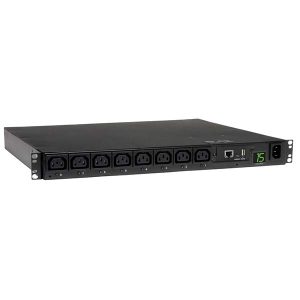 2-2.4kW Single-Phase ATS/Switched PDU, LX Platform, 200-240V Outlets (10 C13), 2 C14 Inlets, 3.6 m Cords, 1U, TAA – Tripp-Lite