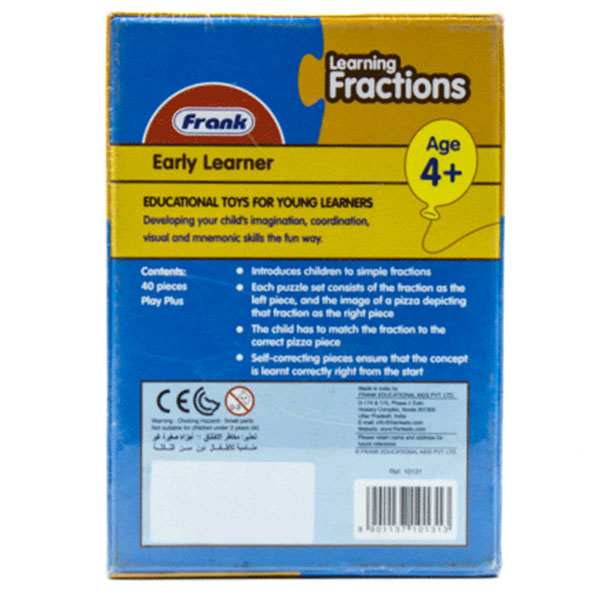 Learning Fractions, 20 Self-Correcting 2-Piece Puzzle Frank - Image 2