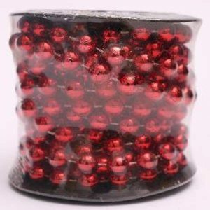 10Mm*5M Round Ps Material Plastic Bead Garland, Red