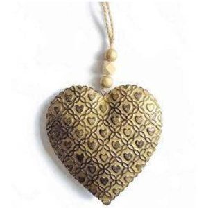 11Cm Iron Material Heart Shape Hanging Ornament