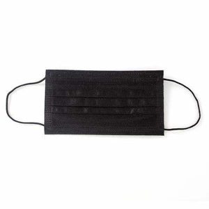 Disposable Medical 3 Ply Face Masks 17.5X9.5cm, Pack Of 50, Black, (1-5)