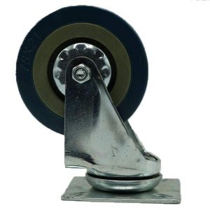 LD Rubber Castor Wheel Swivel, Plate Swivel