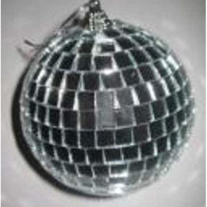 7Cm Silver Foam Mirror Ball, 6Pcs/Pkt
