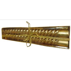 Gold Decorated Glittered Candle 10inch 2Pcs/Pkt