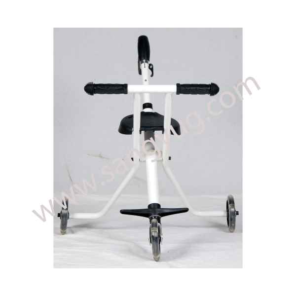 Push Tricycle Iron With Long Handle Iron White - Image 2