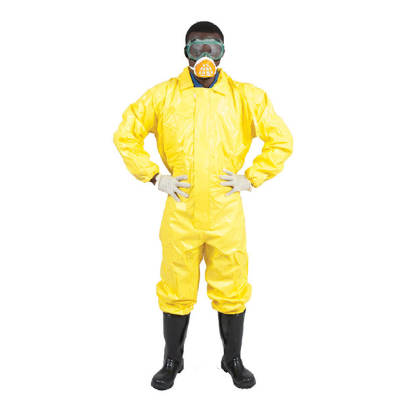 Pvc Spray Overall W/Hood, W/Lining, Yellow, No Pockets, With Zip And Velcro , Elasticated Wrist And Ankle. - Image 2