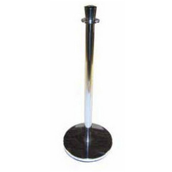 Queue Divider Pole With Base Silver, Height 95cm