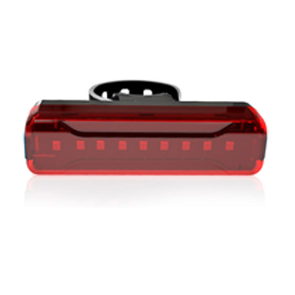 Rechargable LED Bike Tail Lamp, Rectangle, USB Charging 9 Red LED, 5 Switch Mode
