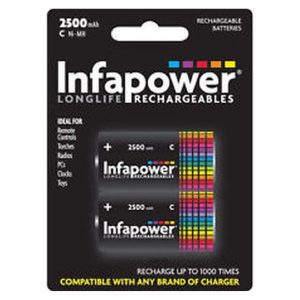 Rechargeable Battery Size C Pack Of 2 2500mAh — Infapower Long-Lasting Energy Solution