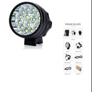 Rechargable Bicycle Light, 9 Eye COB Led, CCT-7500K, 300-500M Distance, Waterproof, With Battery Pack & AC Charger