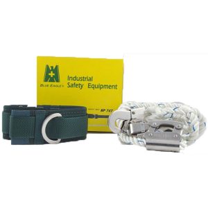 Safety Belt Linesman Green Broad Belt W/ White Rope, Packed In Colored Gift Box