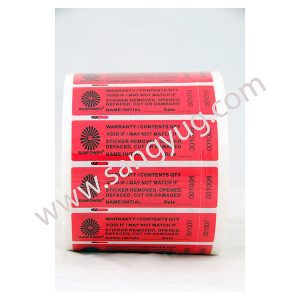 Security Labelhigh Residue inchVoidinch