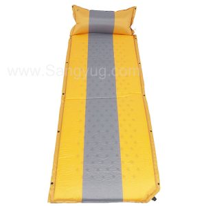Self Inflateable Air Mat (Single) For 1 Person Size: 180Cm X 63Cm Color Oe/Gy.Be/Gy And Gn/Gy
