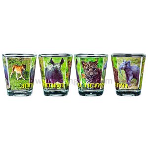 Shot Glass 4 Animal Print inchJambo Kenyainch
