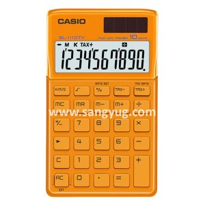 SL-1110TV-OE Pocket Size Calculator 10 Digits Casio Sl-1110Tv-Oe 2 Way Orange