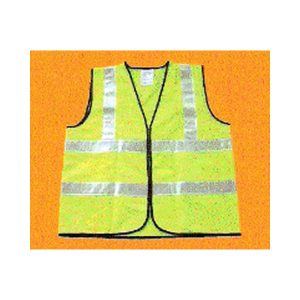 Sleeveless Reflective Vest Heavy Quality - Orange Color, 100Gsm