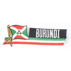 Patch Long Heat Cut Embroidery-Burundi 11.4X3.8Cm Sunpower Badge Embroided