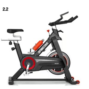 Spin bike with 15kg fly wheel. Belt power with monitor and pulse