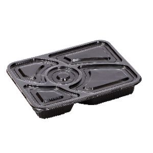 St-Microwave.Container Black 5 Sec Serving Container W/Lid - 26Cm X 20Cm, Pack Of 50 Pcs