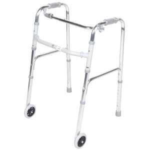 Stainless Steel Walker, Height Adjustable, Foldable Adult Size