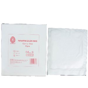 Sterile Paraffin Gauze - 10X10Cm, Single Piece Packing, Price Per Pack Of 10 Pcs