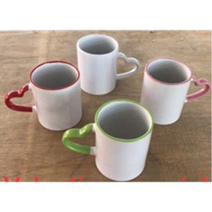 Sublimation Red Heart Handle Mug