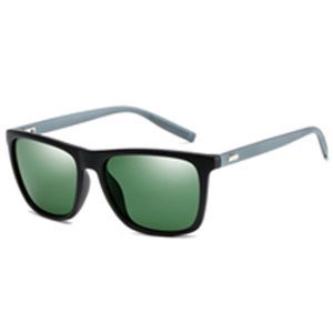 Sunglass 608-01C, Lt Green With Grey Stick Frame, With Pull Tie String Cloth Cover