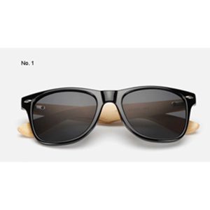 Sunglass PC + Bamboo Frame With PC Lens, Black With Case