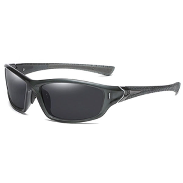 Sunglass PC Fram With TAC Lens, Gray/Black, With Case