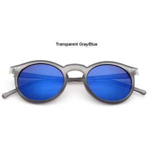 Sunglass PC Frame With AC Lens, Gray/Blue, With Case