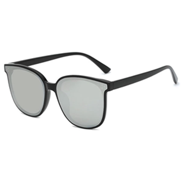 Sunglass PC Frame With TAC Lens, Silver, With Case