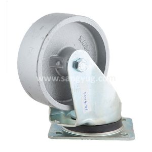 Swivel Castor – 150mm Diameter, 600Kg Load, 50mm Plain Bore | Blickle Heavy-Duty Wheel