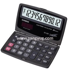 SX-220 Pocket Size Calculator 12 Digits Casio 2 Way