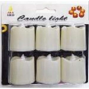 Tea Light Candles Warm white pack of 6pcs with batteries on Blister card