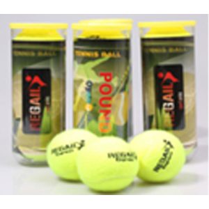 Tennis Ball, 3Pcs/Tube, For Training, Standard Size Ruber, Micro Fiber, Yellow