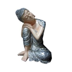 Thai Buddha (Ivory Skin,Silver Clothes) 18X14X24 Cm