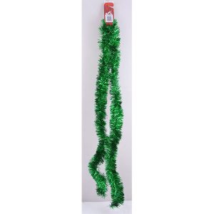 Tinsel Garland 7Cm X 2M, 5 Ply Green