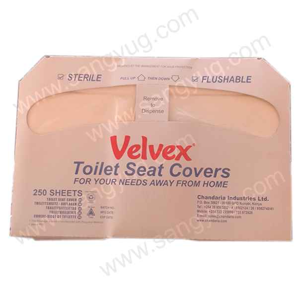 Toilet Seat Cover Liners, Pack Of 250 Sheets, Half Fold, In Dispenser Packet