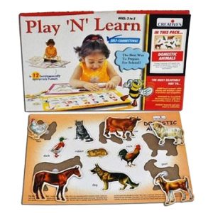 Play And Learn - Domestic Animals - Age 2-5 Creative