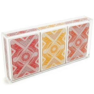 Transparent Plastic Playing Cards - 3 In 1 With Plastic Case
