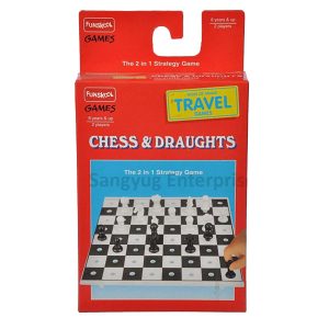 Travel Chess & Draughts, 2 Players, Age 8 Year Plus, Funskool