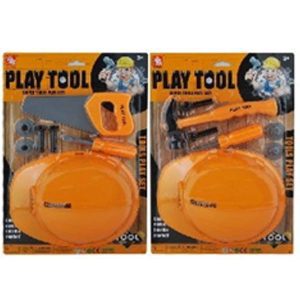 Play Tool Set 7Pcs/Set With Small Helmet On Blister Card