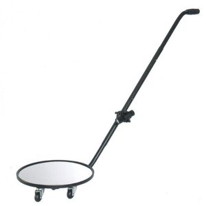 Under Vehicle Search Round Mirror, 30Cm Dia, In Black Carry Bag