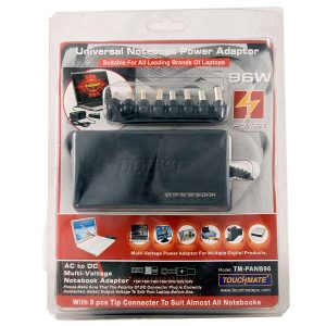 Universal Laptop Power Adaptor With 8 Tips 15 To 24V 96 Watts Touchmate